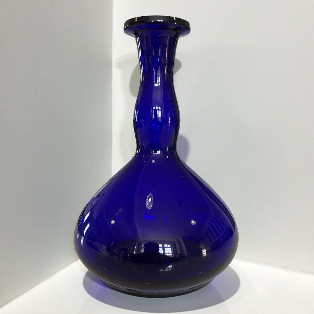 FOSTORIA Bitters Bottle Decanter #2494 in Cobalt Blue Made 1934-42  8" Tall